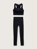 Womens Bio-Based Tank Top and Leggings Set—Black