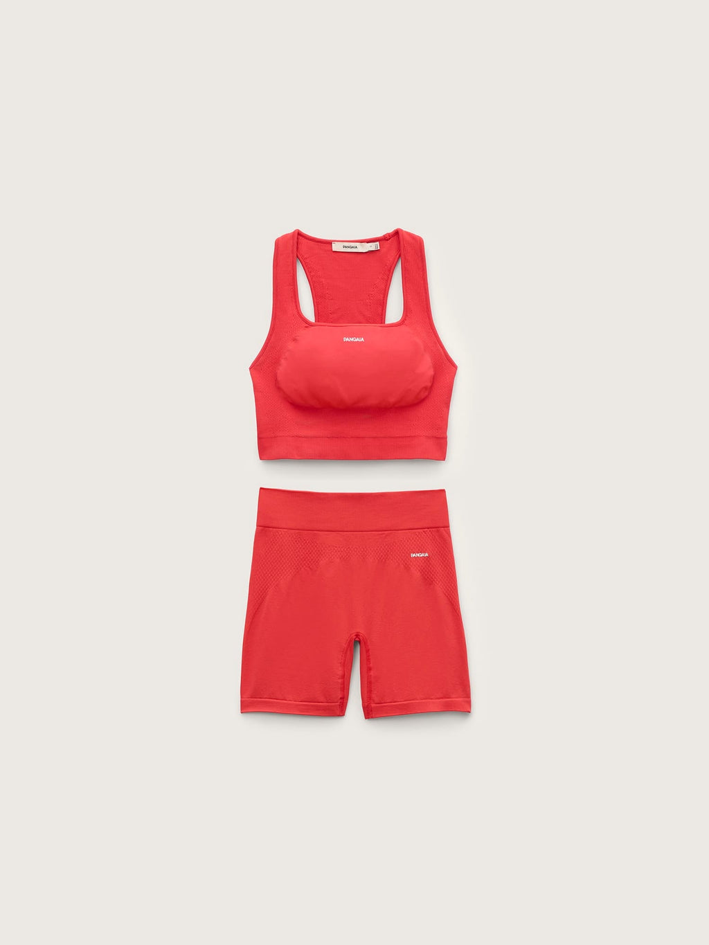Womens Bio-Based Tank Top and Cycle Shorts Set—Pulse Red
