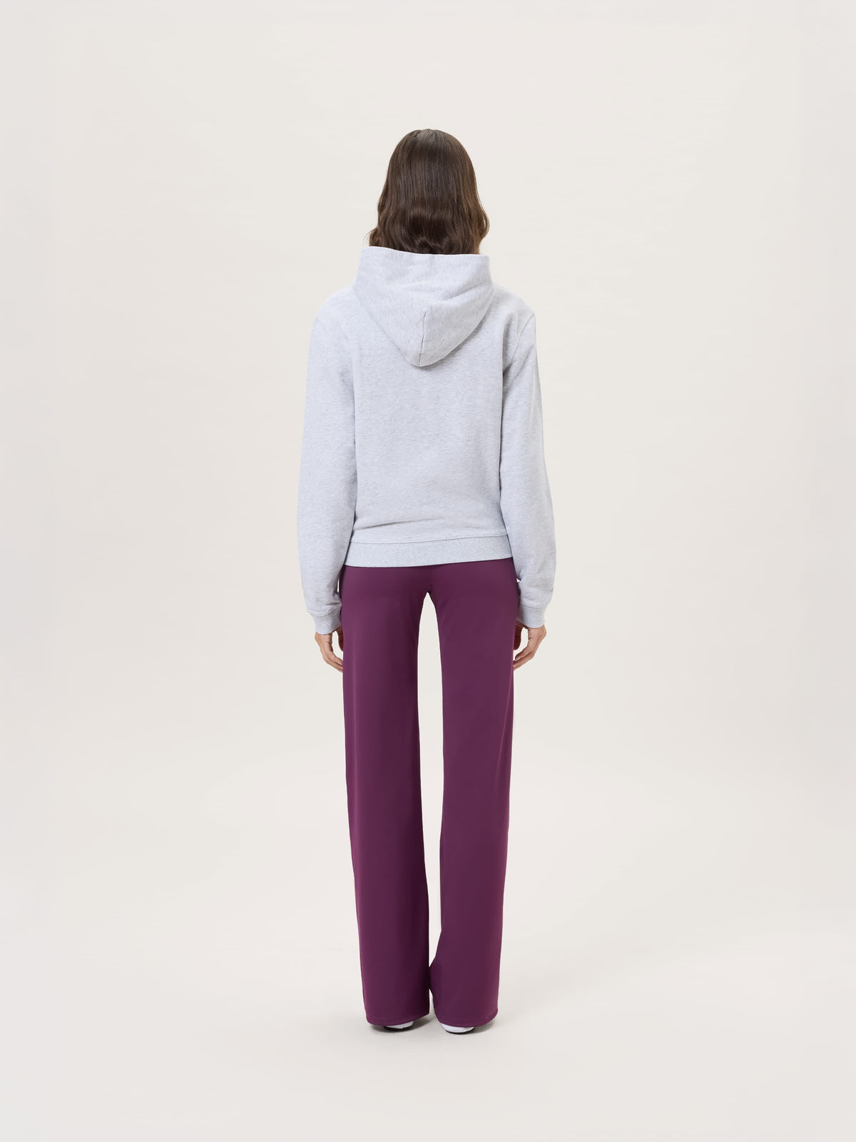 Womens Midweight Hoodie—Grey Marl