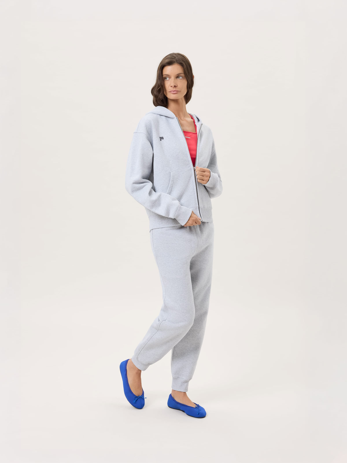 Womens Heavyweight Track Pants—Grey Marl