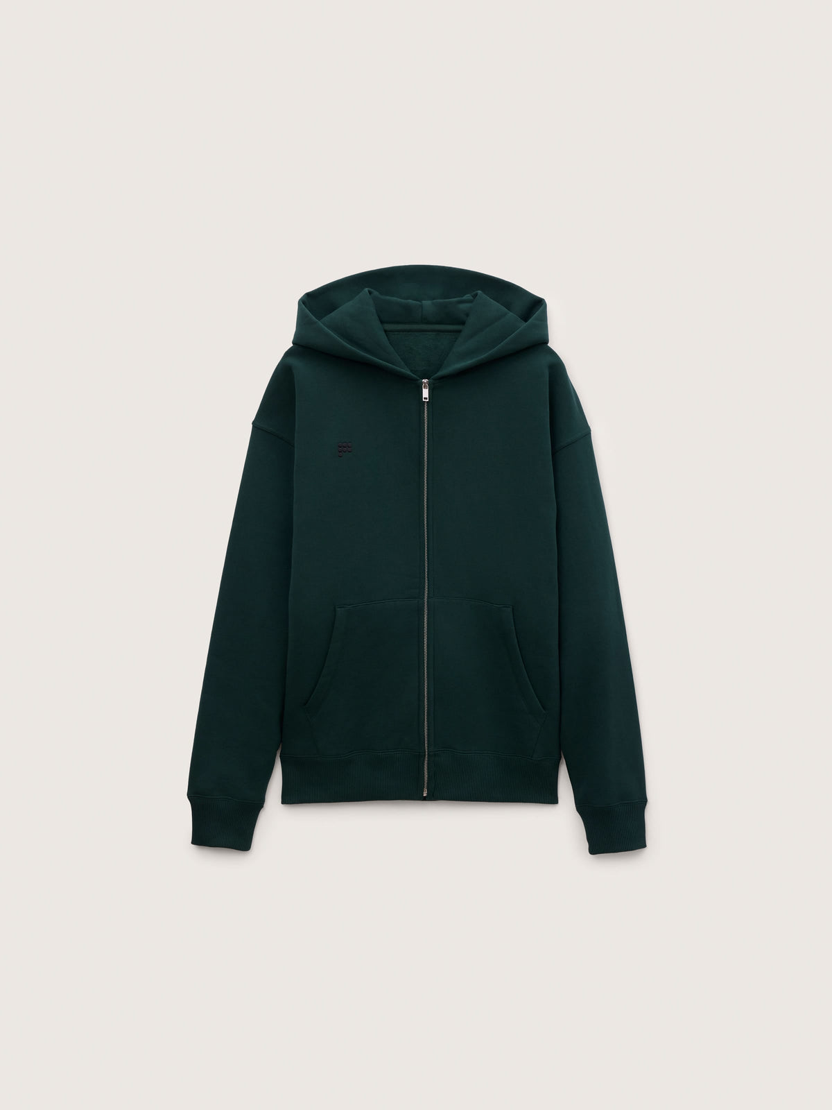 Mens Heavyweight Zip Up Hoodie—Depth Green