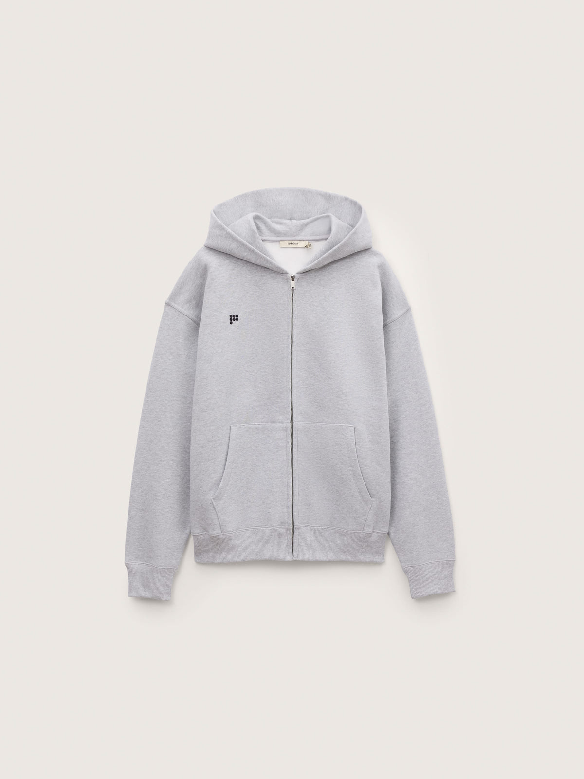 Mens Heavyweight Zip Up Hoodie—Grey Marl