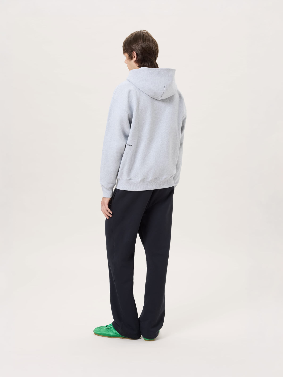 Mens Heavyweight Zip Up Hoodie—Grey Marl