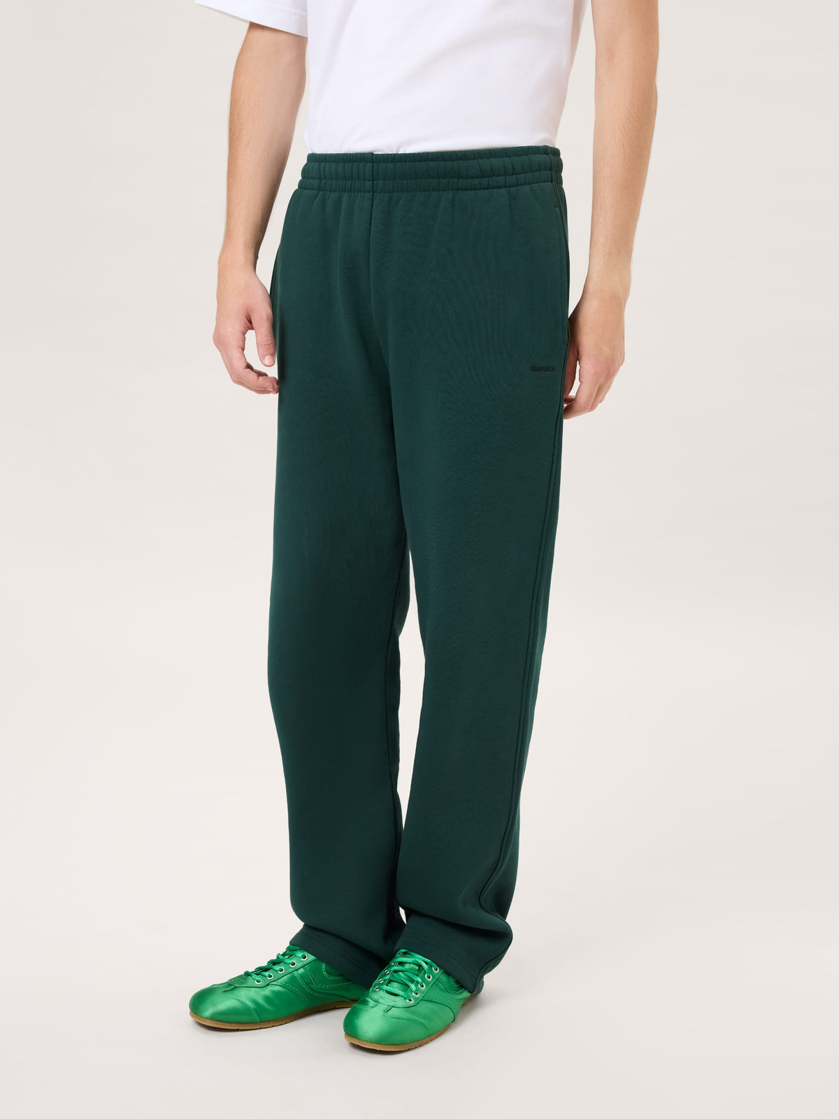 Mens Heavyweight Straight Leg Track Pants—Depth Green