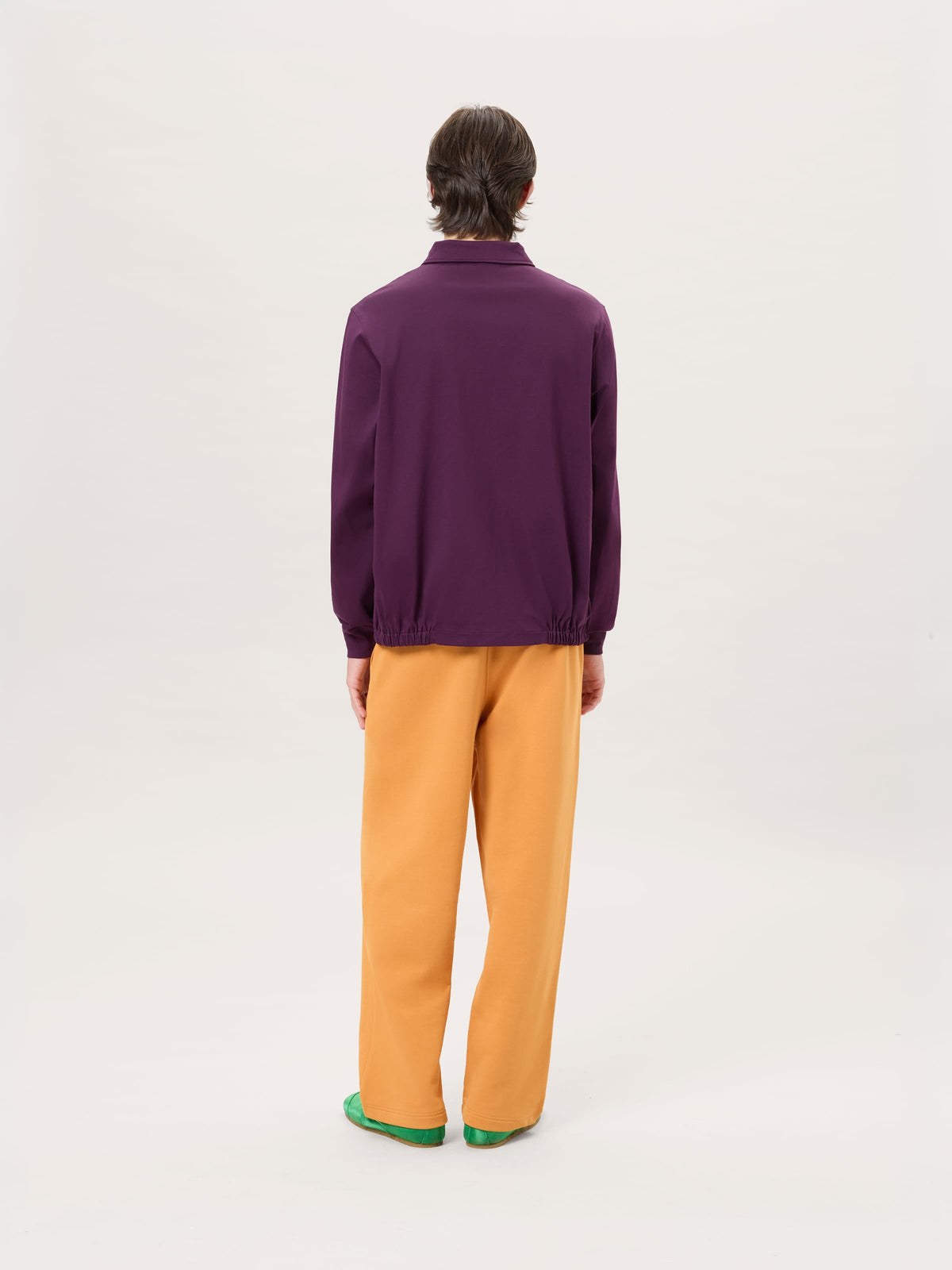 Mens Interlock Polo Sweatshirt—Nocturne Plum