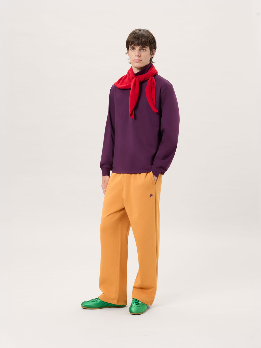 Mens Interlock Polo Sweatshirt—Nocturne Plum