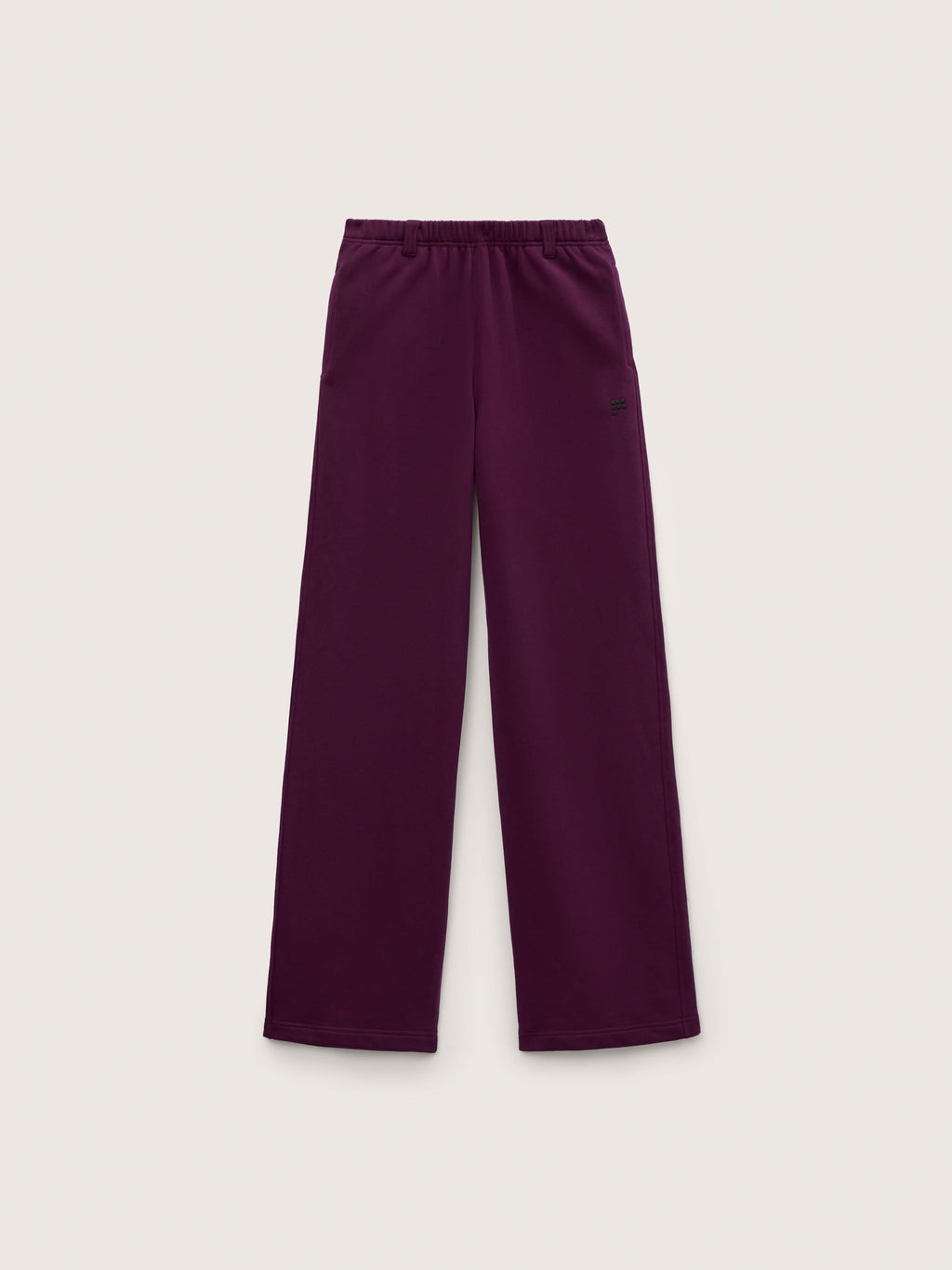Womens Midweight Straight Leg Logo Track Pants—Nocturne Plum