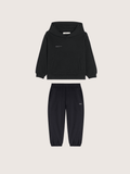 Kids’ Midweight Hoodie and Track Pants Set—Black