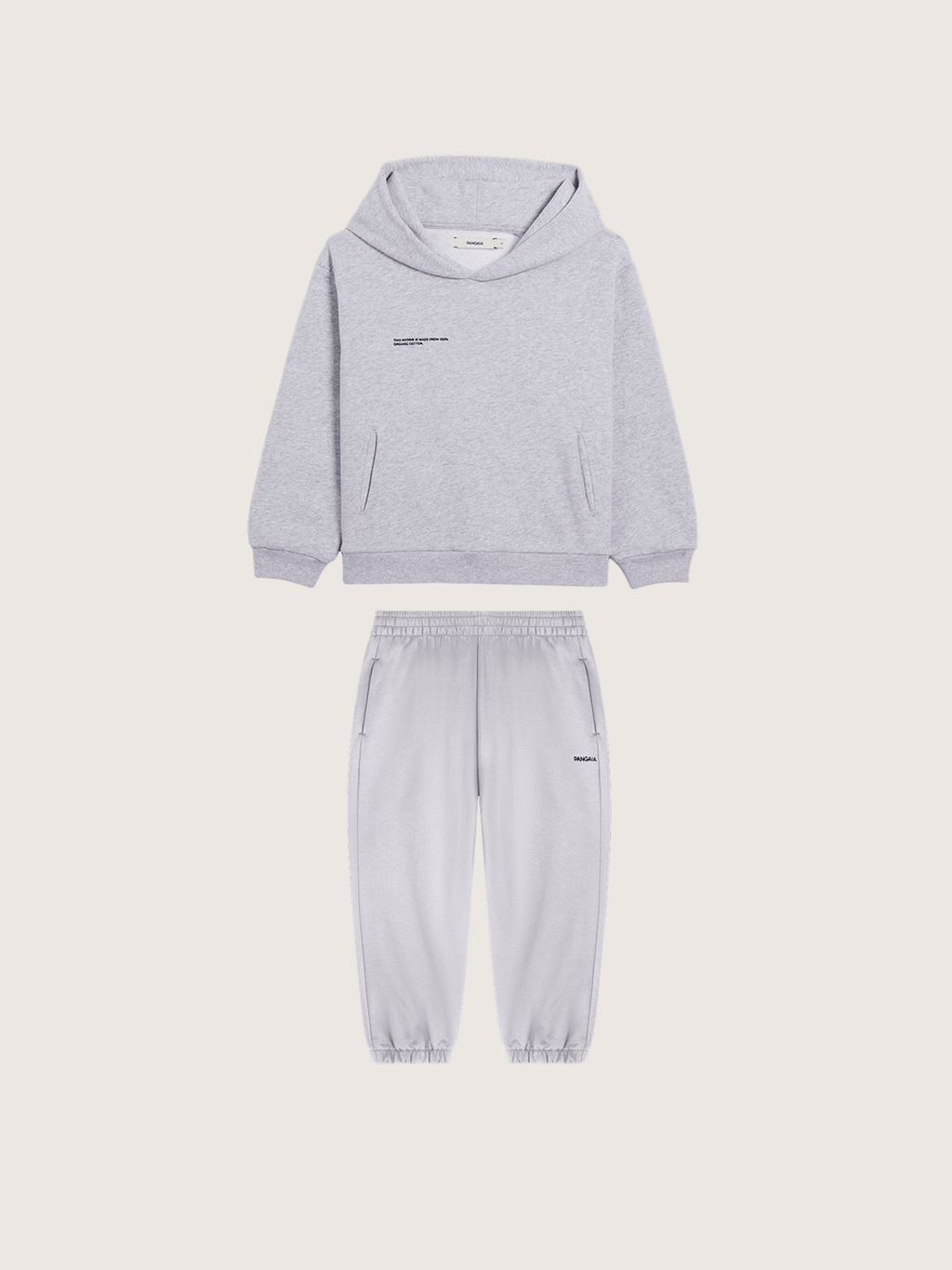 Kids’ Midweight Hoodie and Track Pants Set—Grey Marl