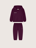 Kids’ Midweight Hoodie and Track Pants Set—Nocturne Plum
