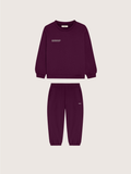 Kids’ Midweight Sweatshirt and Track Pants Set—Nocturne Plum