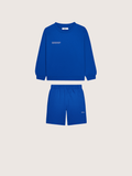 Kids’ Midweight Sweatshirt and Shorts Set—Gaia Blue
