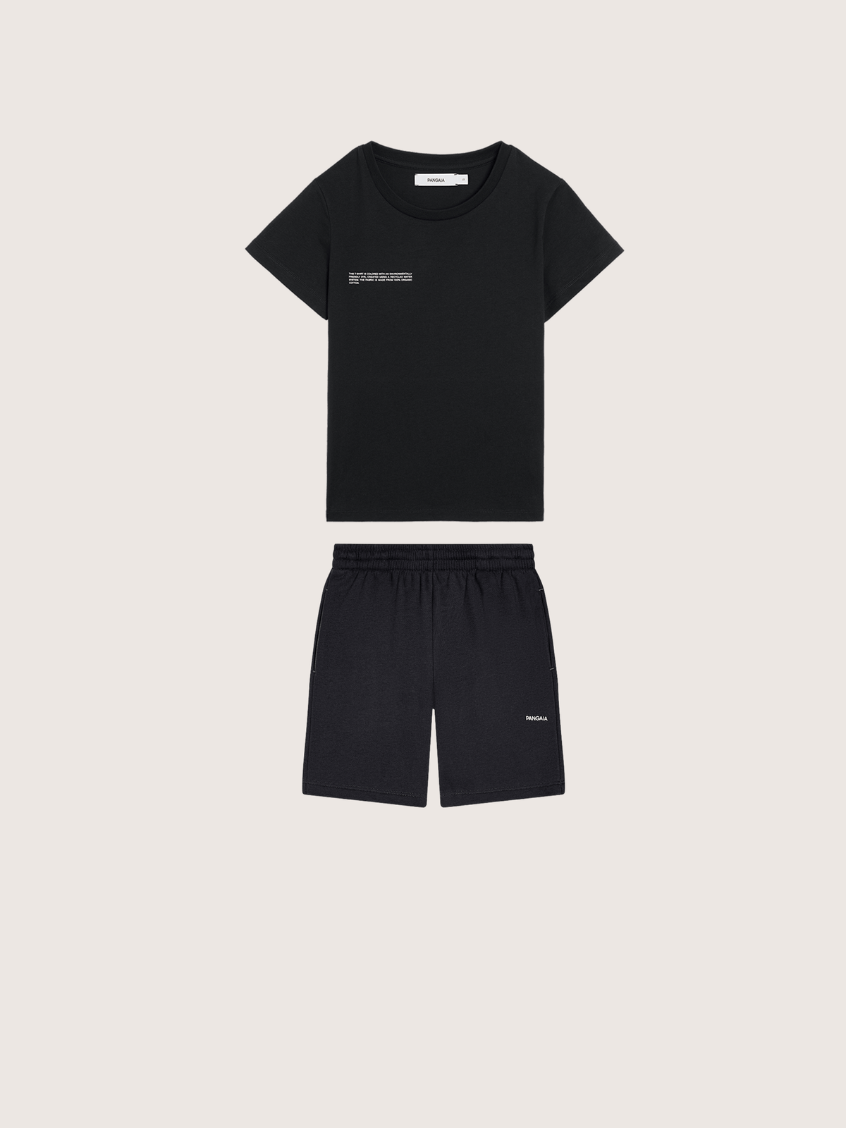 Kids’ Midweight T-Shirt and Shorts Set—Black
