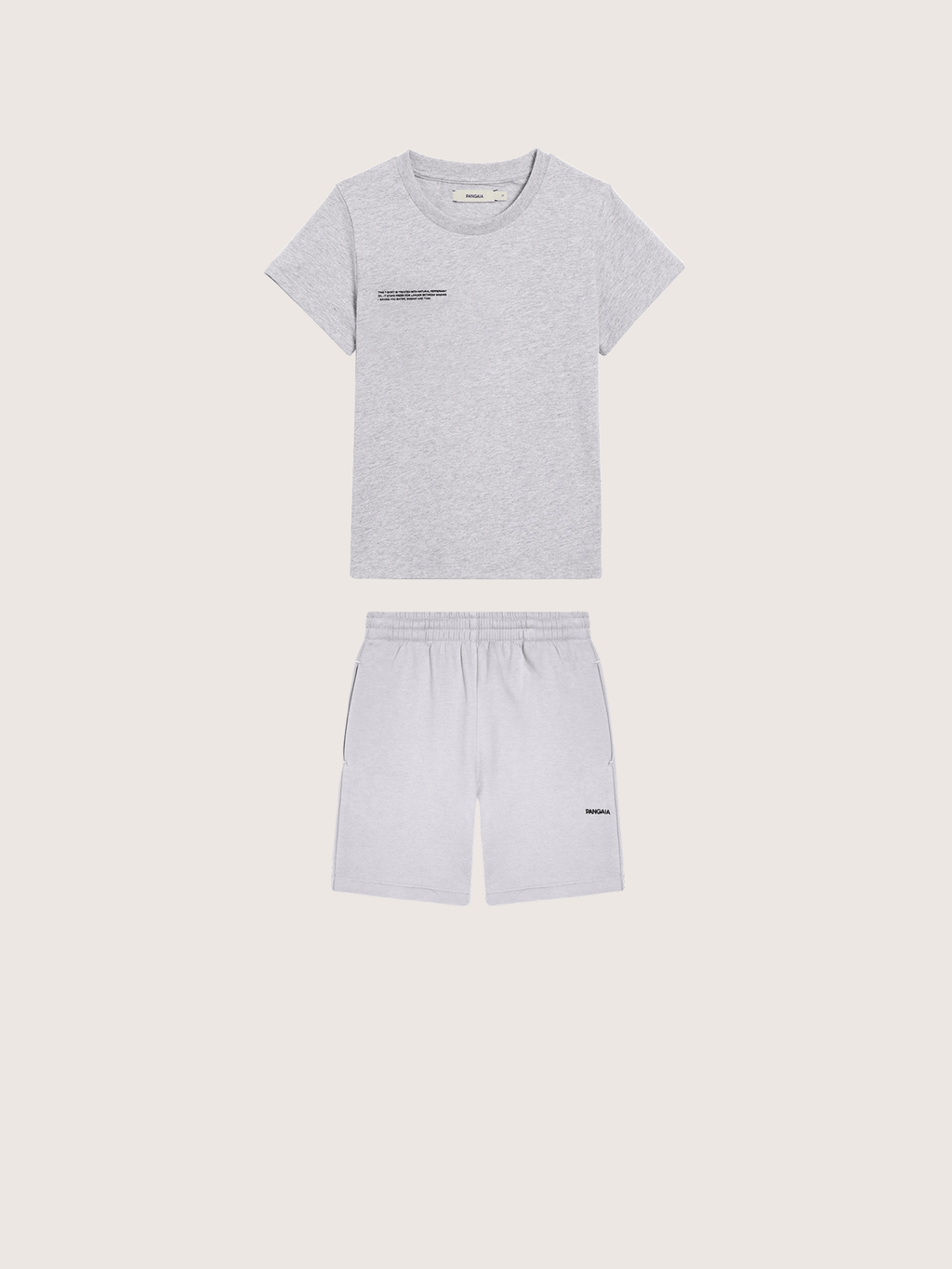 Kids’ Midweight T-Shirt and Shorts Set—Grey Marl