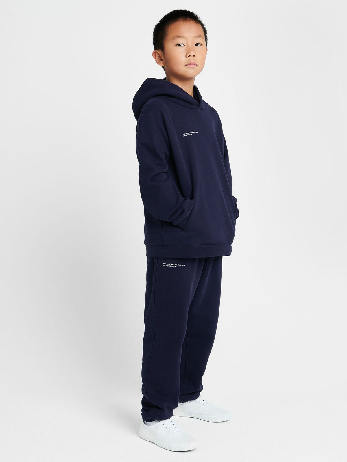Kids’ Midweight Hoodie—navy