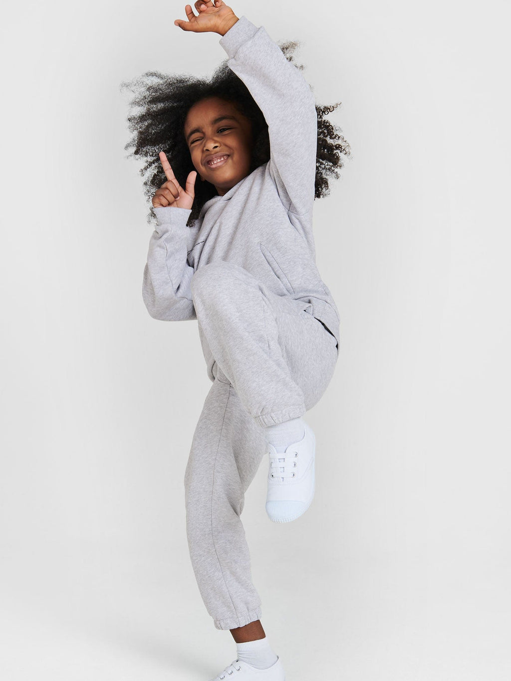 Kids’ Midweight Hoodie—grey marl