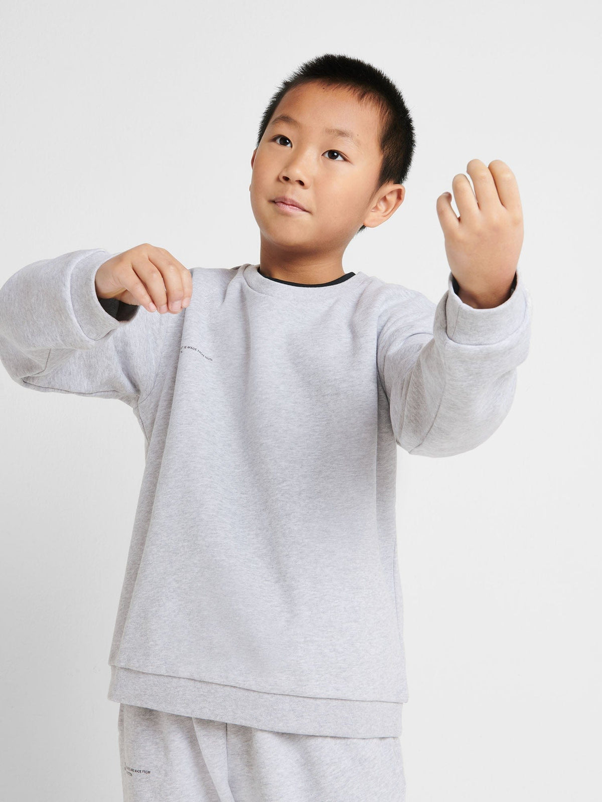 Kids’ Midweight Sweatshirt—grey marl