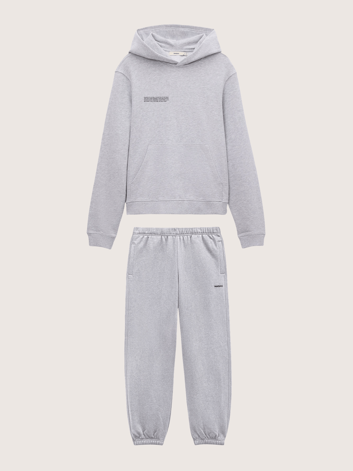Womens Midweight Hoodie and Track Pants Set—Grey Marl